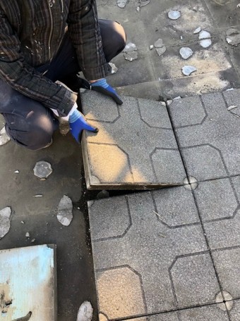 ブロック撤去