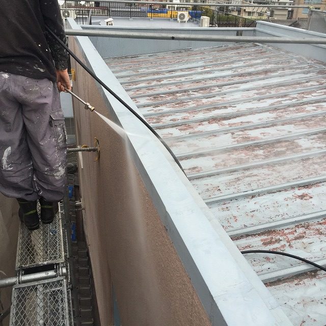 瓦棒屋根高圧洗浄4