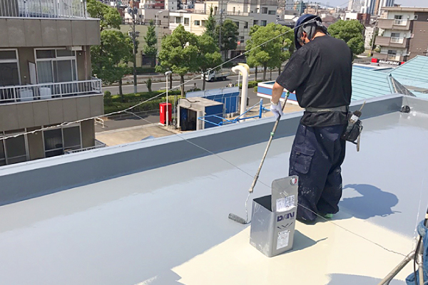 陸屋根のウレタン防水工事